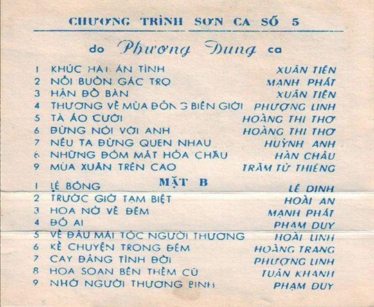 [MDCD] Nhạc 1975 - Bộ 2 Đĩa CD Sơn Ca 5 - Phương Dung