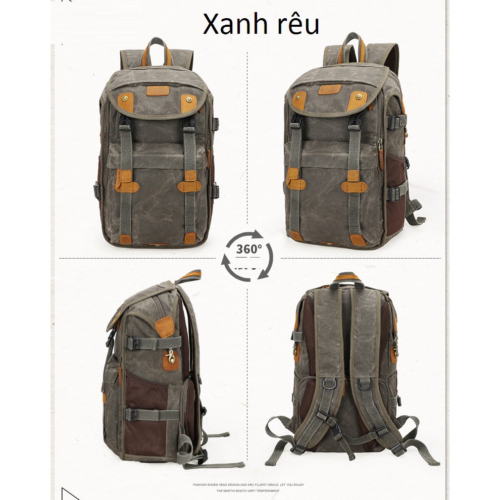 [HCM]Balo máy ảnh Canvas Batik.BK_3040.