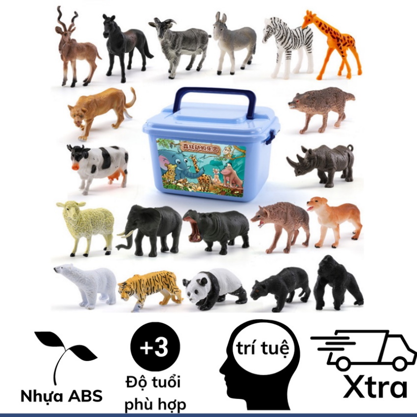 Bộ đồ chơi con thú rừng 58 chi tiết cho bé