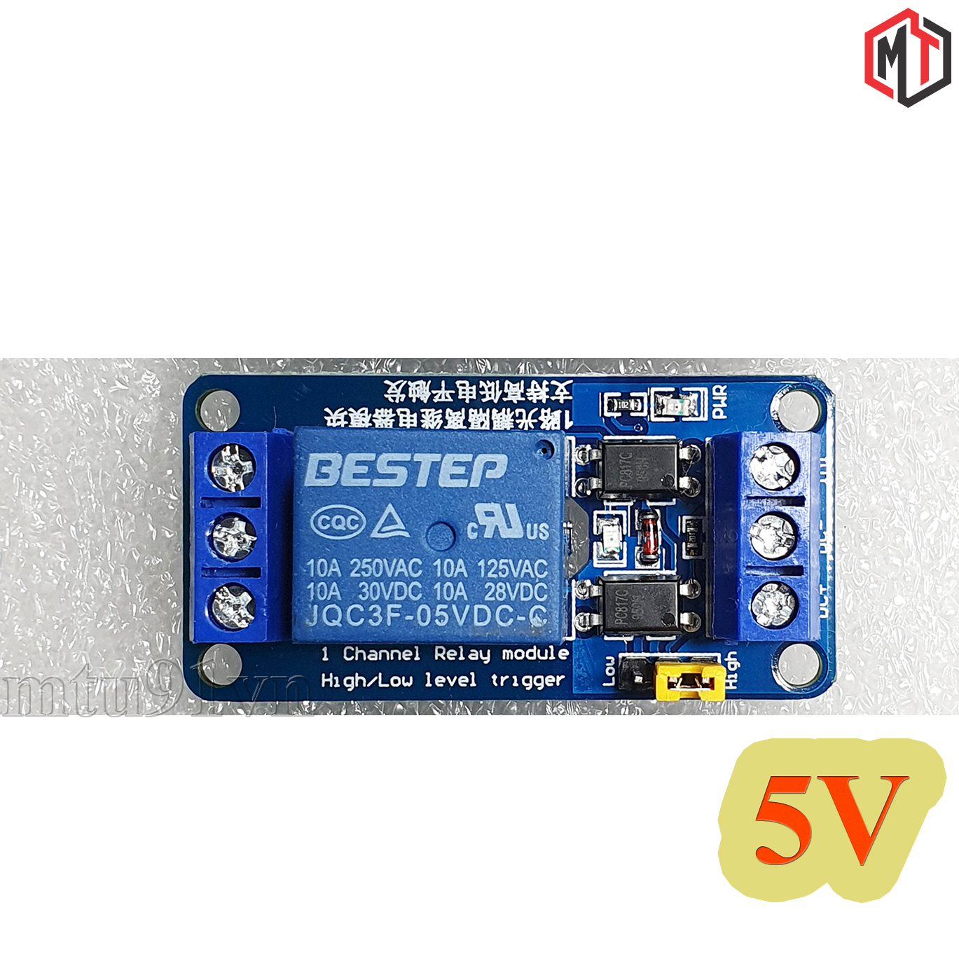 Module 1 Relay Với Opto Cách Ly , Kích HIGH/LOW 5VDC - 12VDC - 24VDC
