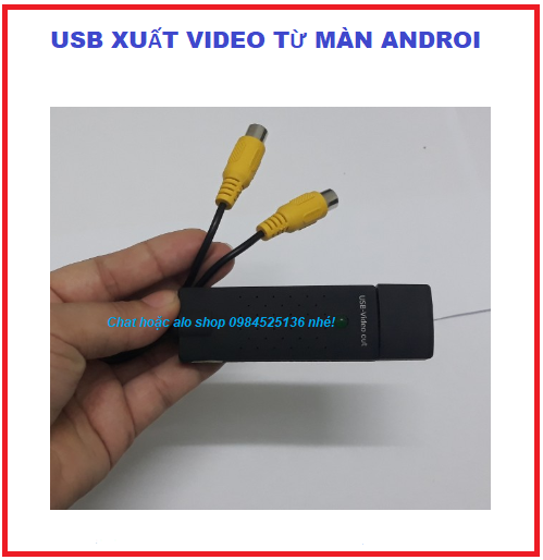 Usb video out xuất video màn hình android ra các loại màn hình.bộ chuyển đổi xuất av-out.