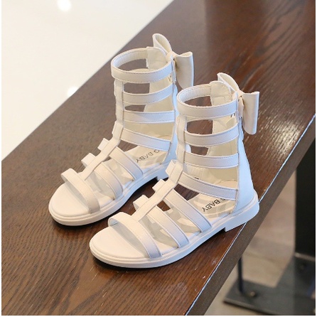 Giày dép sandal bé gái, sandal chiến binh nơ cao cổ mg baby cho bé phong cách hàn quốc size 22-31