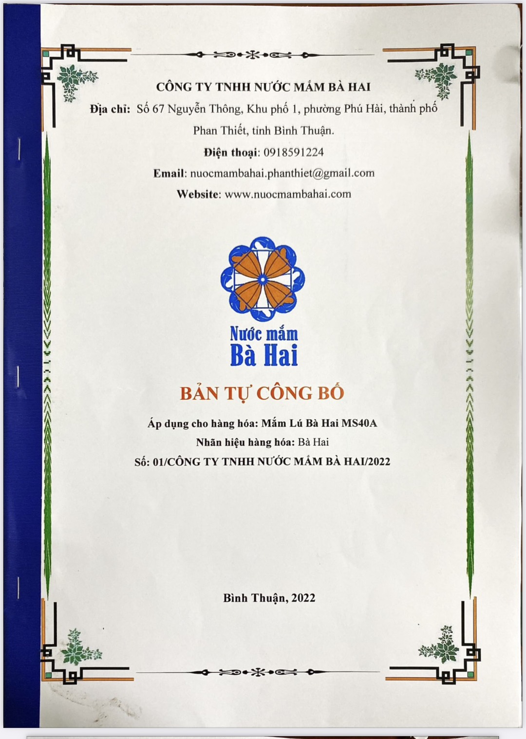 Mắm Lú BÀ HAI PHAN THIẾT 330 ml chai Thủy tinh