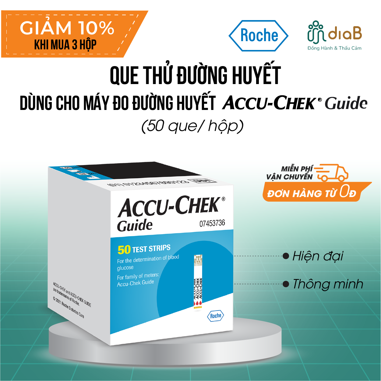 ROCHE - MÁY ĐO ĐƯỜNG HUYẾT ACCU CHEK GUIDE