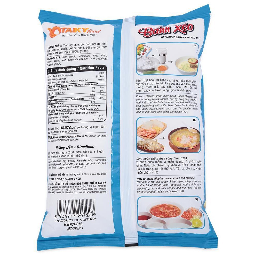 (Giảm 20K Ship Đơn Từ 49K) Bột bánh xèo Tài Ký gói 400gr