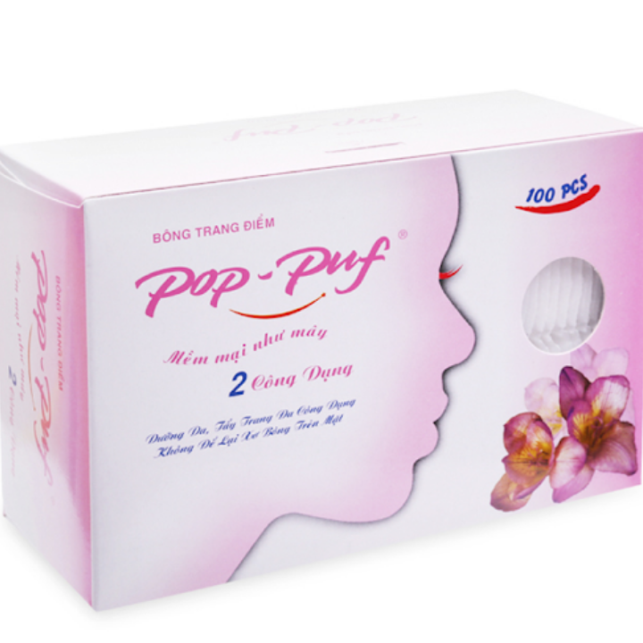 [HCM]BÔNG TẨY TRANG POP-PUF 100 miếng