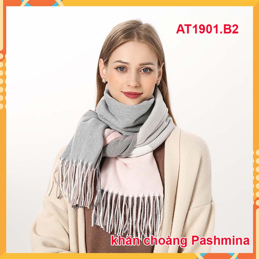 [HCM]Khăn choàng cổ nữ PASHMINA- Khăn choàng nữ cao cấp AT1901
