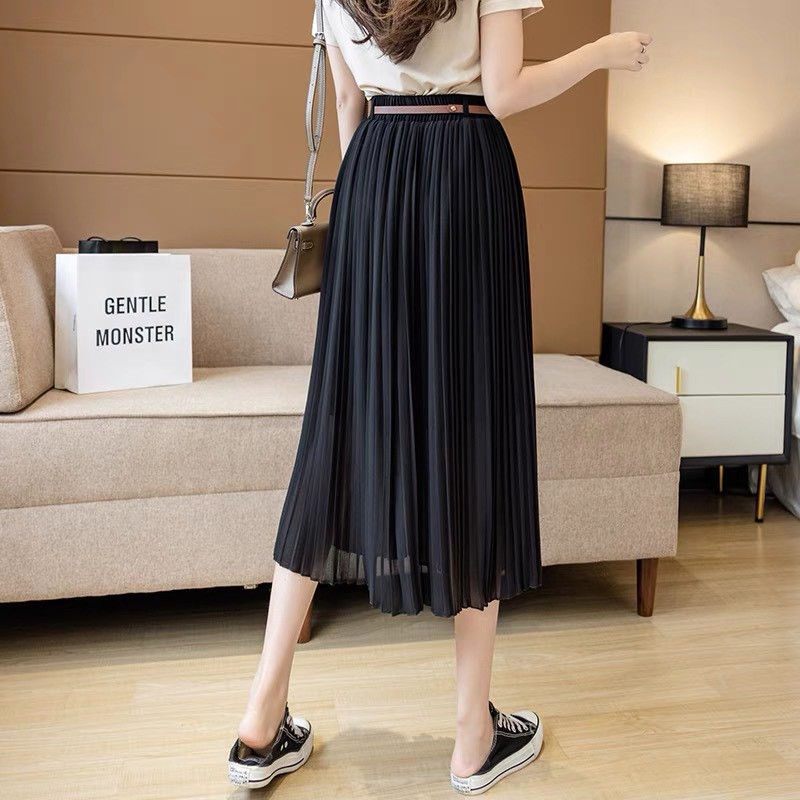 [Oanh BStore] Chân váy xếp ly dáng dài có kèm đai