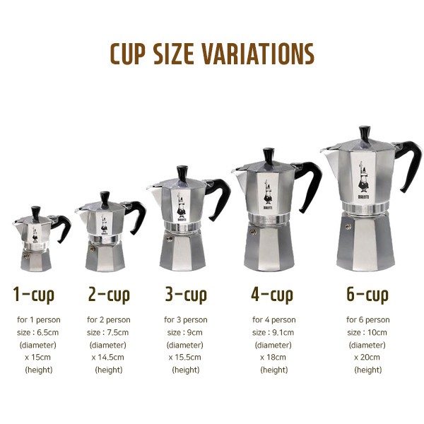 Bình Pha Cà Phê Bialetti Moka - Chính Hãng