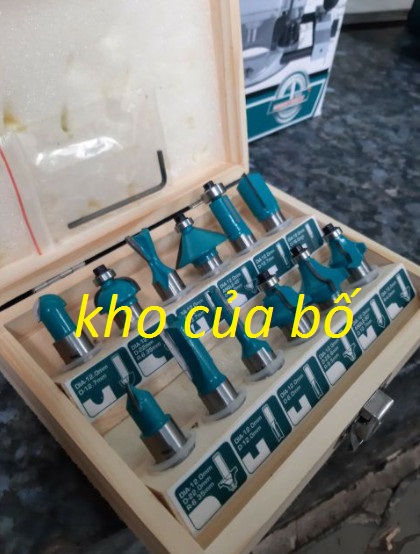 Bộ 12 mũi phay gỗ 12mm Total TACSR2121