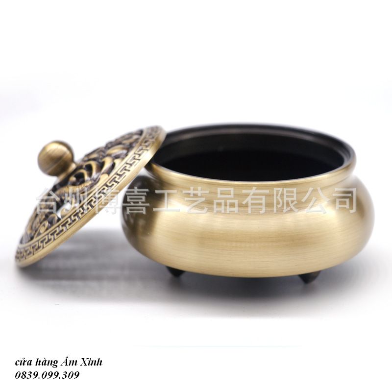LƯ HƯƠNG ĐỐT TRẦM BẰNG ĐỒNG CỠ BÉ