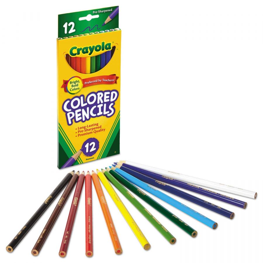 BÚT CHÌ 12/50 MÀU THÂN DÀI CRAYOLA