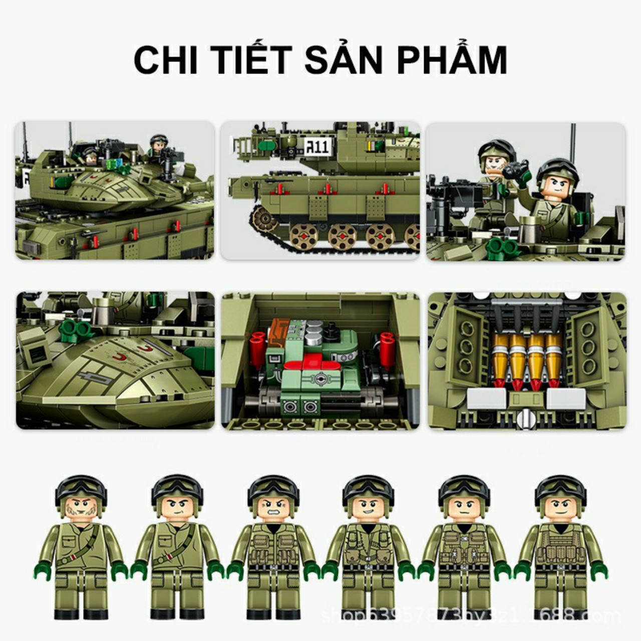 Đồ chơi Xếp hình le,go Mô hình 632009 ( Xếp Hình Xe Tăng Merkava Mk4 1731 Mảnh )