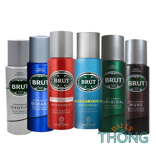 Xịt khử mùi nam BRUT Identity Original Musk Attraction Oceans Sport