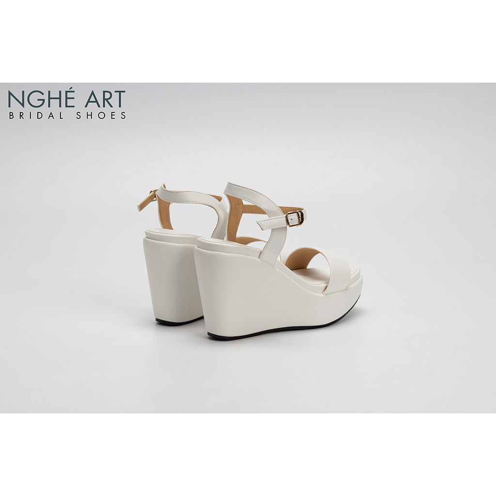 Giày cưới Nghé Art basic cao gót đế xuồng 304