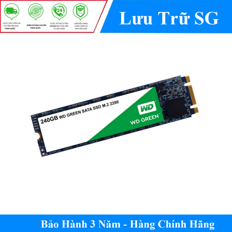 Bảng giá Ổ cứng Gắn Trong SSD Western Digital WD Green 240GB M.2 2280 SATA 3 - WDS240G2G0B - Hàng Phân Phối Chính Thức Phong Vũ