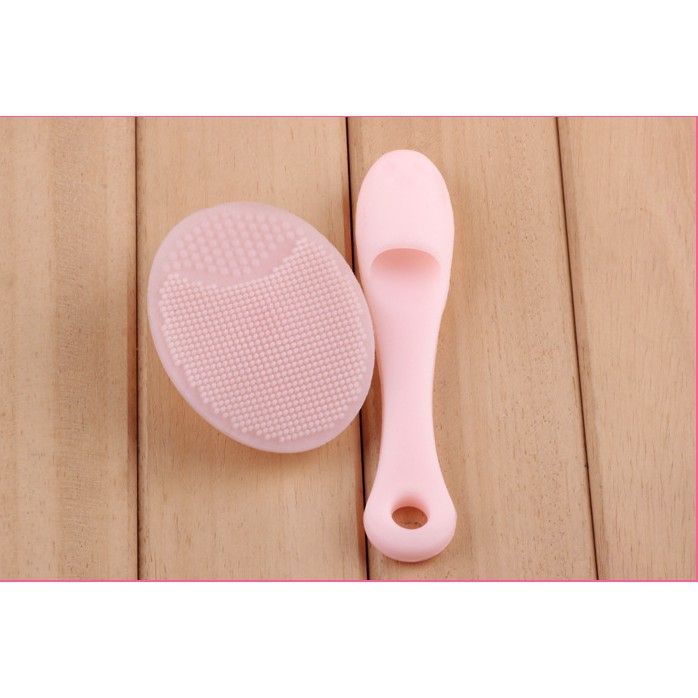 Set Cọ Rửa Mặt Silicon 2 Món : Miếng rửa mặt + Cây tẩy mụn đầu đen