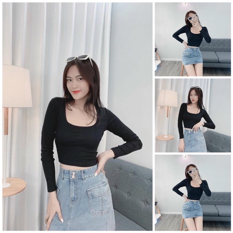 Áo kiểu ôm tay dài siêu đẹp