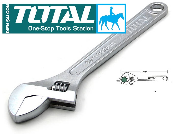 Mỏ lết 300mm 12inch Adjustable Wrench Total INGCO THT1010123