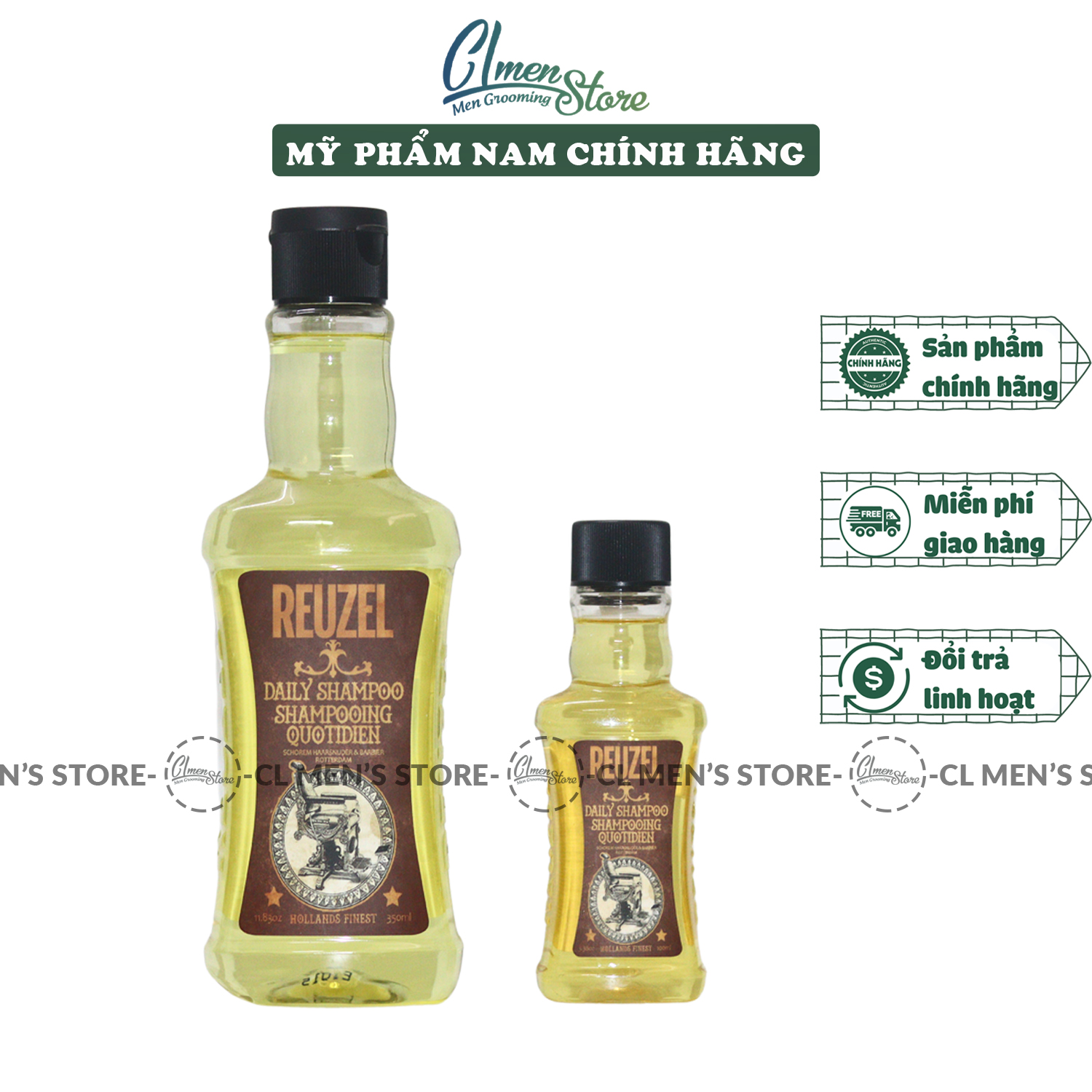 Combo dầu gội và dầu xả reuzel daily shampoo & conditioner - 100ml - 350ml