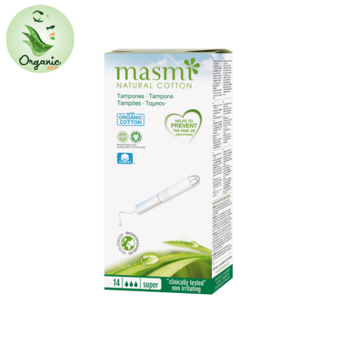 Tampon có cần đẩy 3 giọt hữu cơ Masmi