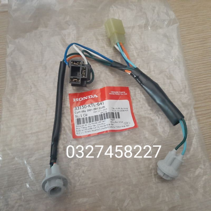 Dây điện đuôi đèn pha xe WAVE A, RS, S100, RSX...  zin honda