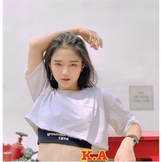 Áo Thun Croptop GROUNDBREAKING 1974 (Set 2 áo CROPTOP & BRA)