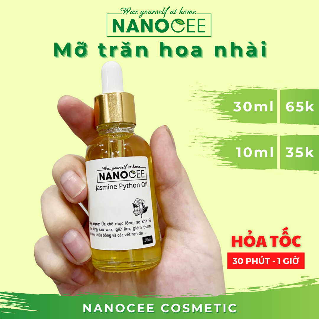 Mở Trăn Triệt Lông Hoa Nhài Siêu Thơm, Serum Mỡ Trăn Giúp Triệt Lông Nách, Ria Mép, Lông Bikini, Wax Lông Chân - NANOCEE