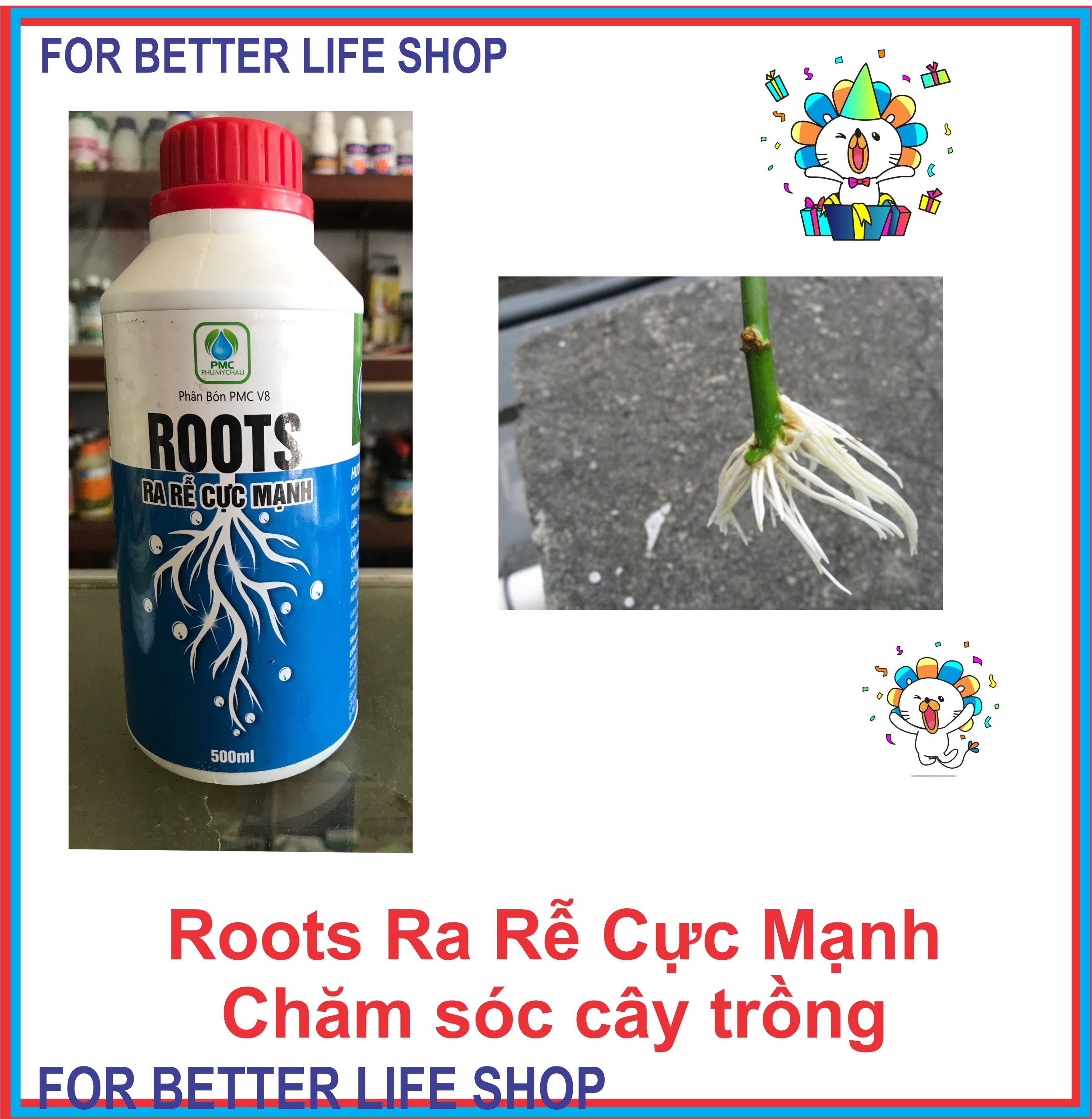 Phân Bón Lá Ra Rễ Cực Mạnh ROOTS chai 500ml