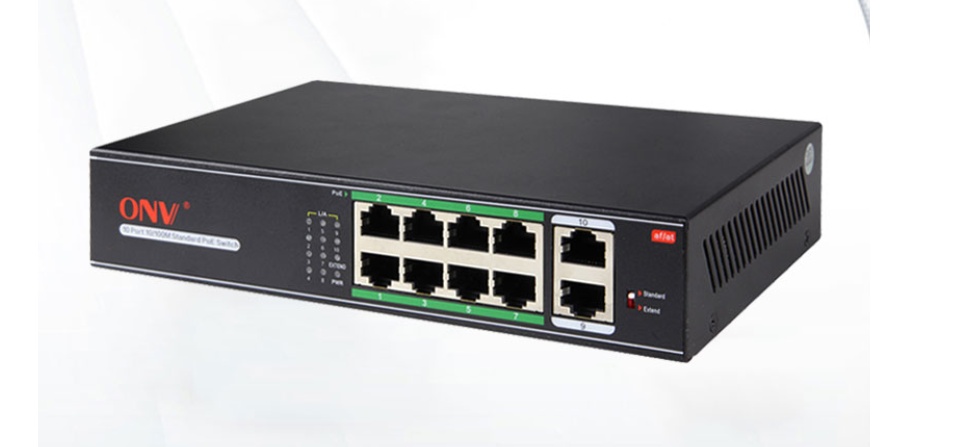 Switch PoE ONV 8 port - 2 Cổng Uplink