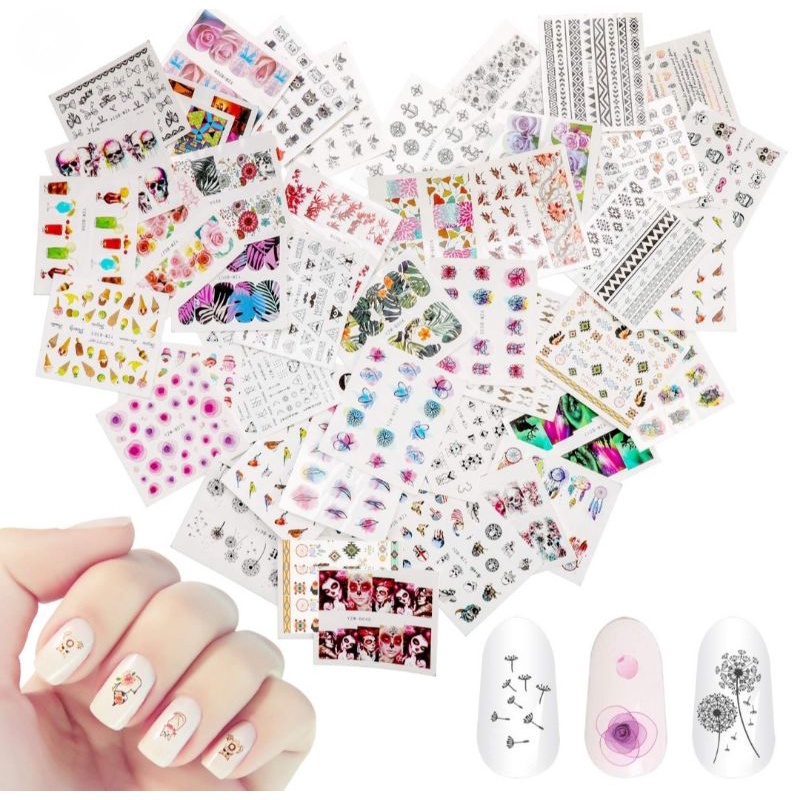 1 vỉ 3D nail sticker (mẫu ngẫu nhiên)