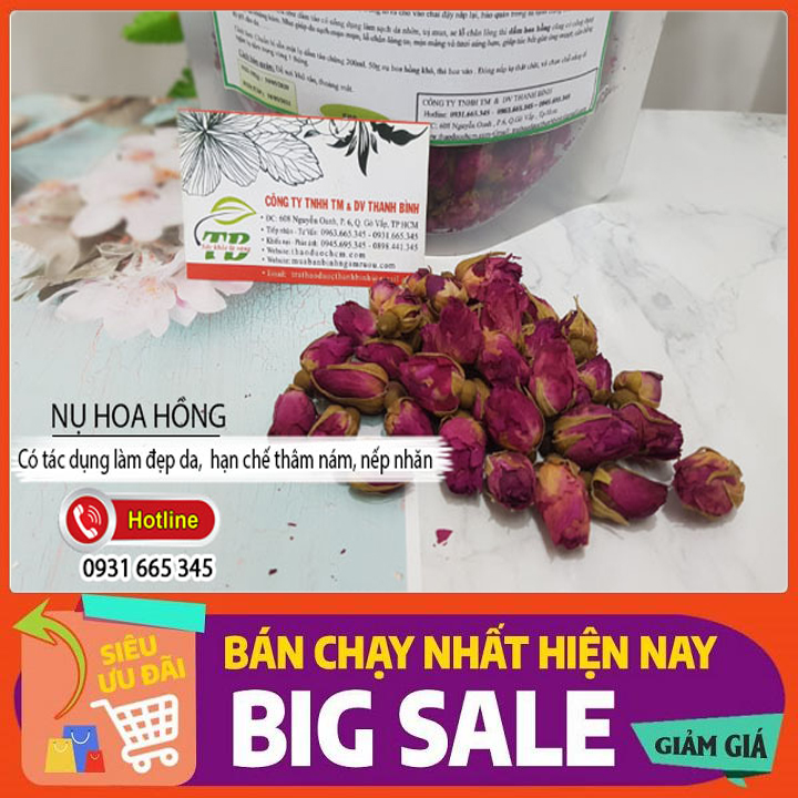 Nụ hoa hồng 100g - hàng cty thảo dược thanh bình