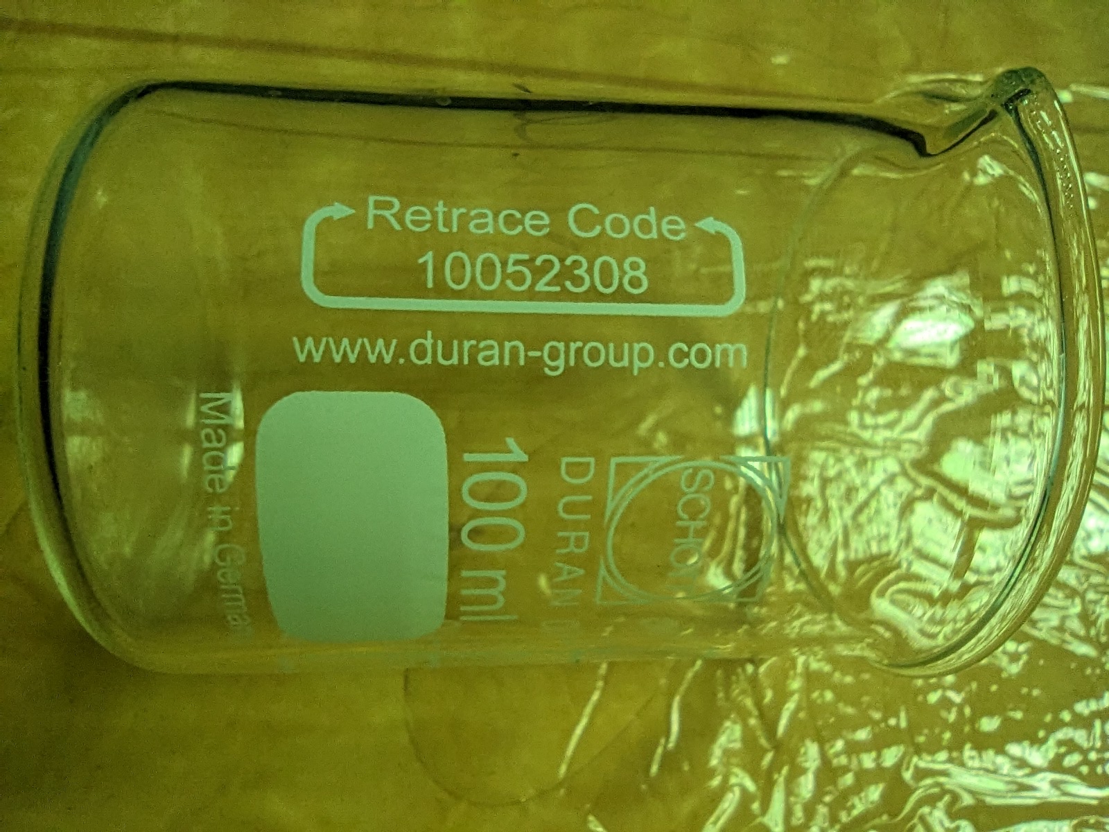 Cốc thuỷ tinh chịu nhiệt Duran 100mL