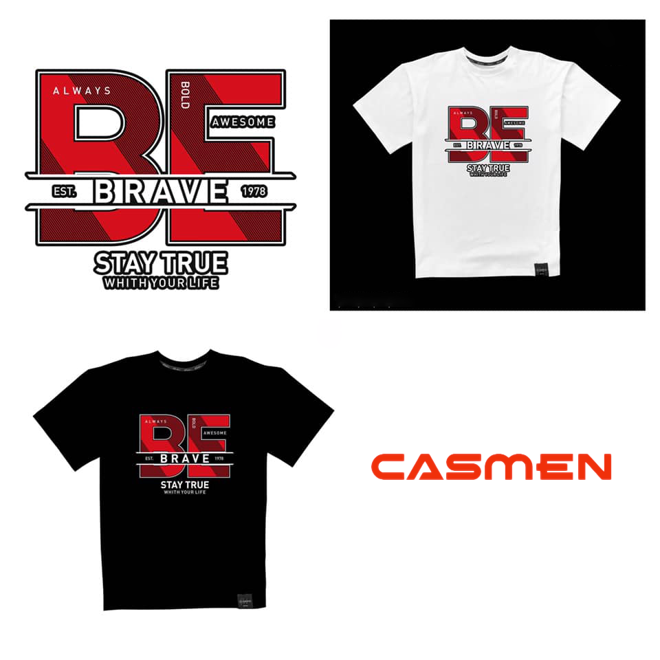 Áo thun form rộng unisex nam nữ Be Brave ( Công nghệ in DECAL )