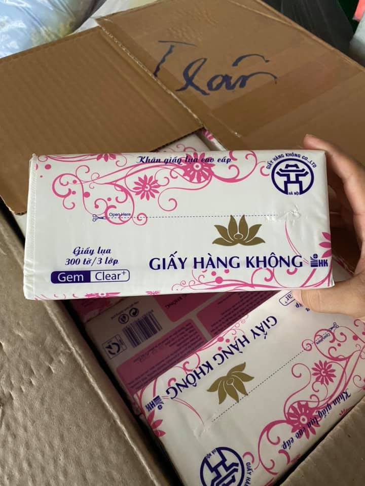 Giấy ăn lụa cao cấp - khăn giấy rút lụa 1 gói 300 tờ,mềm,mịn,dẻo dai