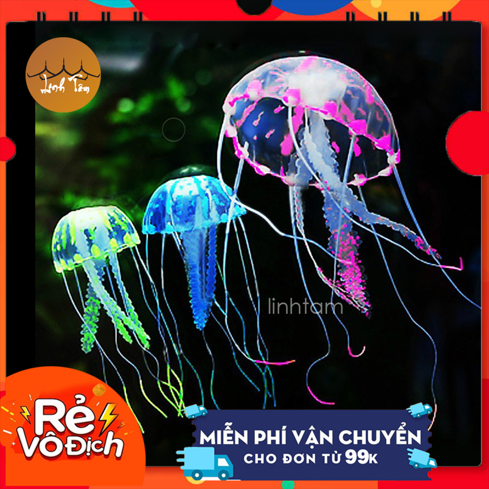 Sứa nhân tạo phát sáng độc đáo trang trí bể cá cảnh