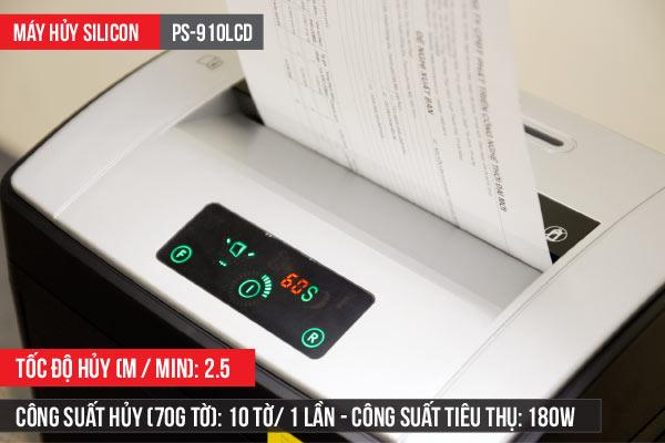 [HCM][Trả góp 0%] Máy hủy tài liệu Silicon PS-910LCD