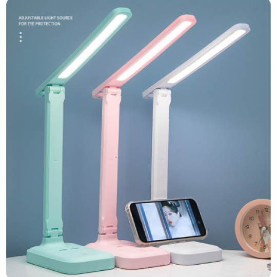 Đèn học led để bàn sạc model 7032 có kệ điện thoại - đèn học thông minh chống cận -đèn học làm việc đọc sách để bàn kiểu kẹp gi gi store