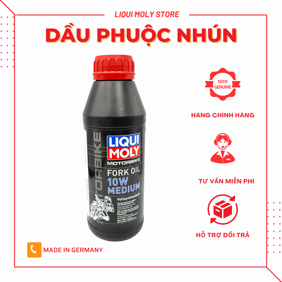 Dầu phuộc nhún liqui moly 10w medium 500ml