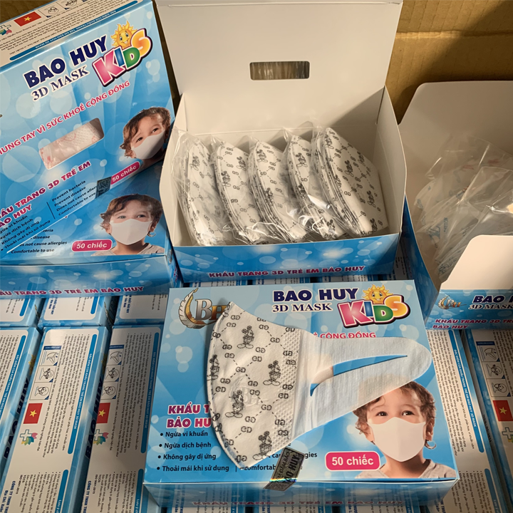 Hộp 50 chiếc khẩu trang 3D mask Trẻ Em