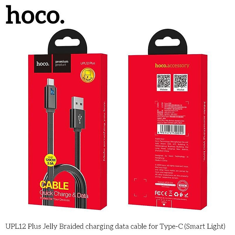 [HCM]Cáp Sạc Hoco UPL12 Plus Type C Sạc Nhanh 12m