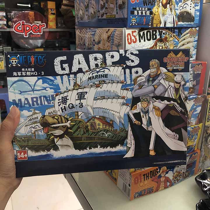 Mô hình thuyền đô đốc garp one piece lắp ráp - mô hình thuyền One Piece