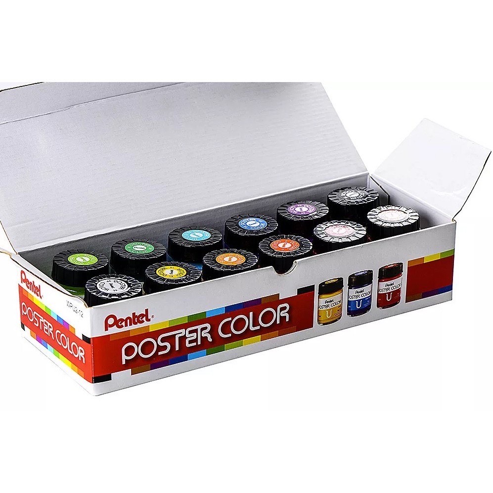 [THEARTSHOP] Bộ màu bột PENTEL Poster Color 30ml - Set 12 màu