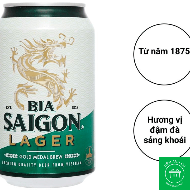 Bia Sài Gòn Lager Lon 330ml