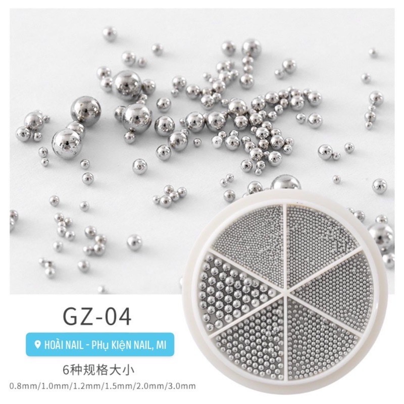bi khay tròn mix size phụ kiện nail