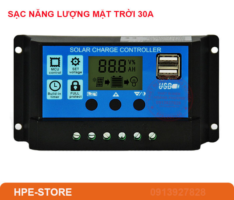 Bảng giá Bộ điều khiển sạc pin năng lượng mặt trời 30A/12v