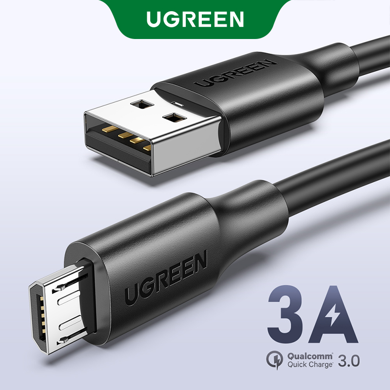 UGREEN Kabel Micro USB Original Micro USB Charging Cord Charge Cable for  Android Samsung Xiaomi Redmi LG  Handphone hp Blackcase Model:60135
