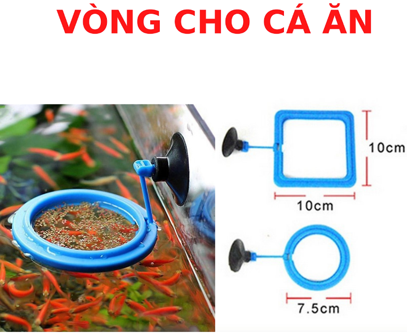 [Hoàn Tiền 10%][FreeShip]Vòng Cho Cá Ăn - Vòng Giữ Thức Ăn Cho Cá Cảnh [Chính hãng]