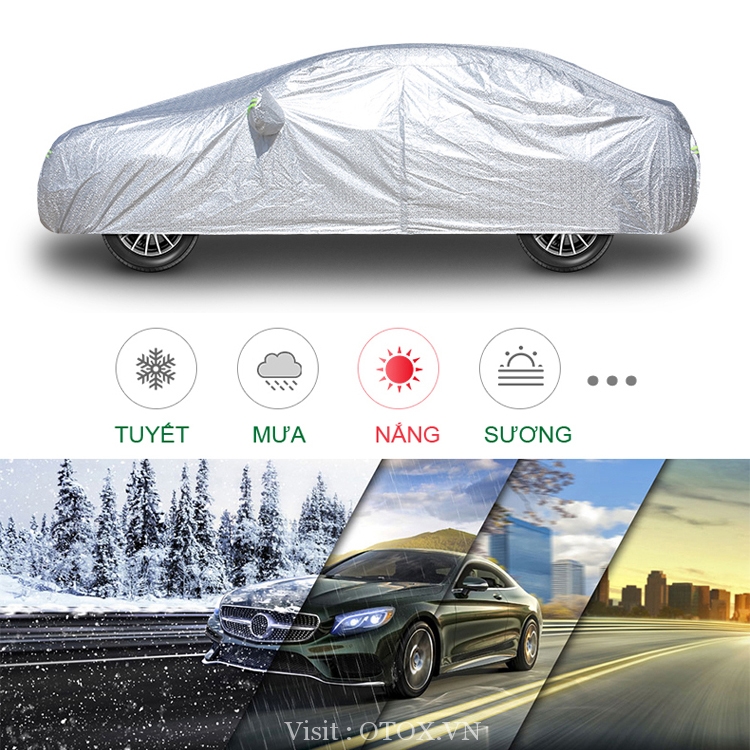Bạt phủ toàn xe 3 LỚP cao cấp chỗng xước chống nắng chống cháy cho ô tô - CarSun Store