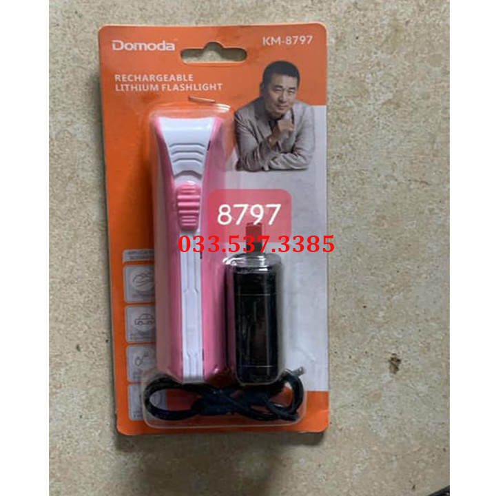 Đèn pin mini siêu sáng, đèn bin KM 8797 công suất 1W